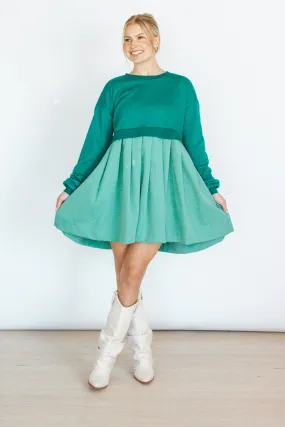 Adoring Desire Green Sweater Dress