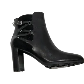 ADRIENNE VITTADINI Women's •Tricia• Ankle Bootie 6M Black Leather