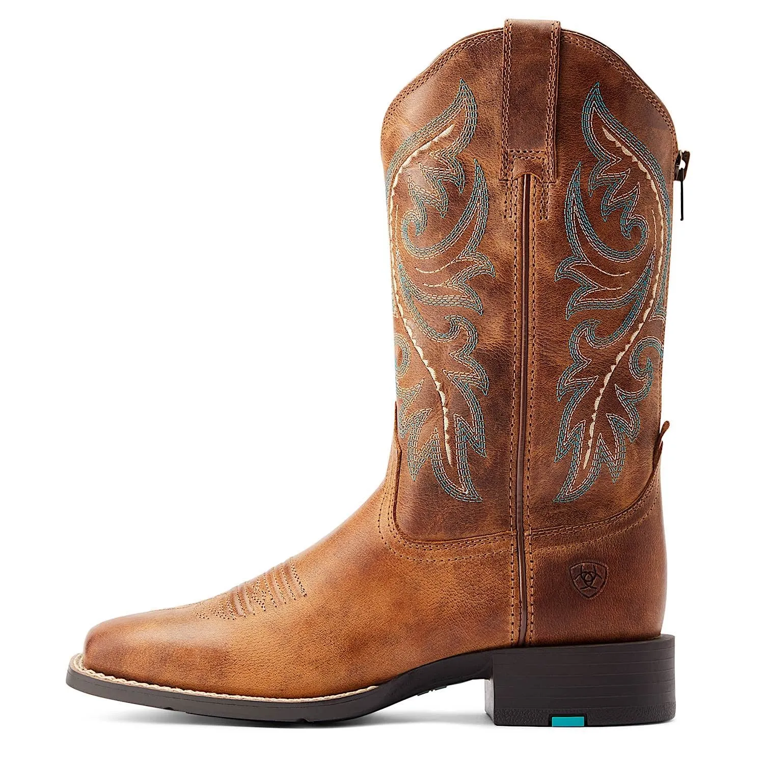 Ariat Womens Round Up Back Zip Western Boot Desert Sand