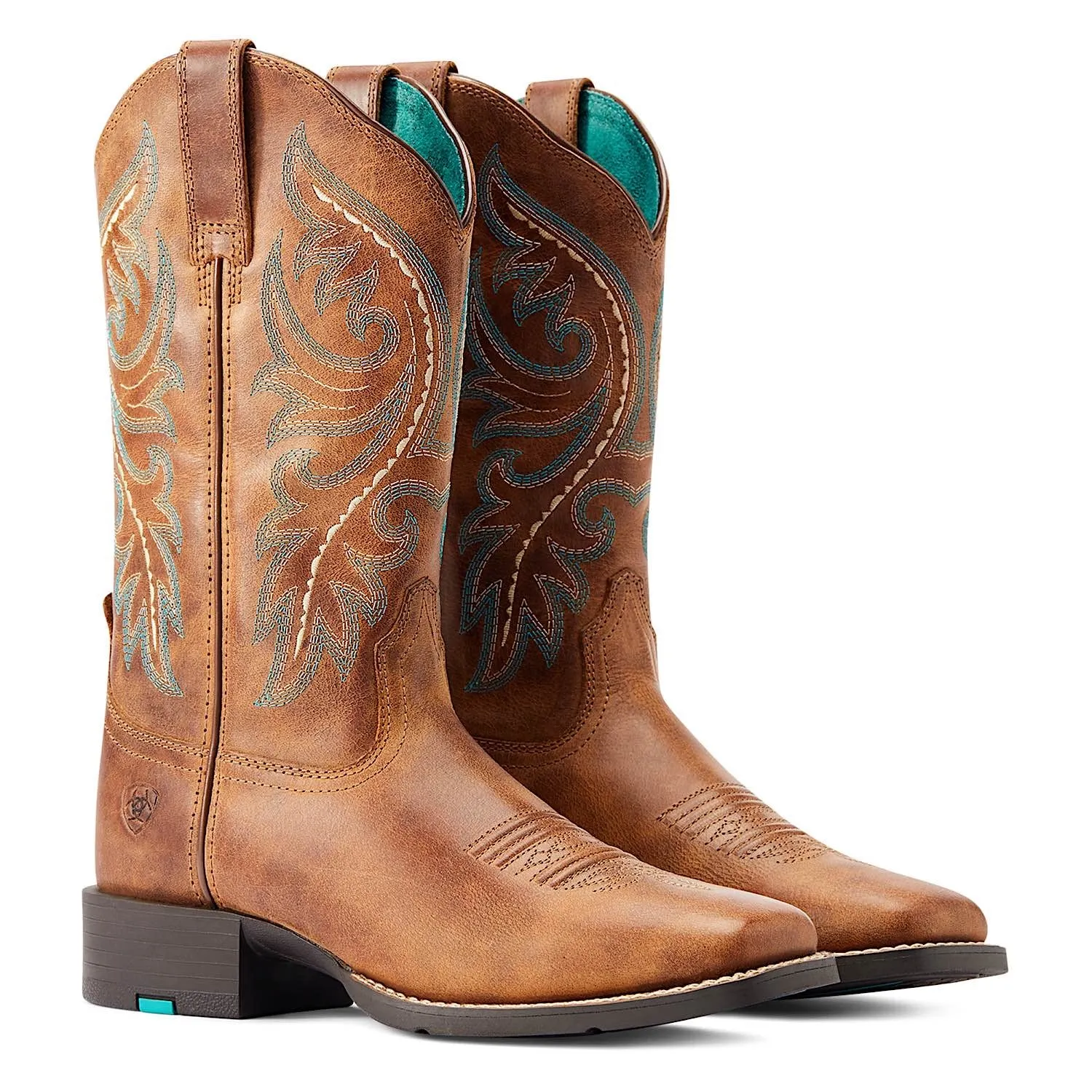 Ariat Womens Round Up Back Zip Western Boot Desert Sand