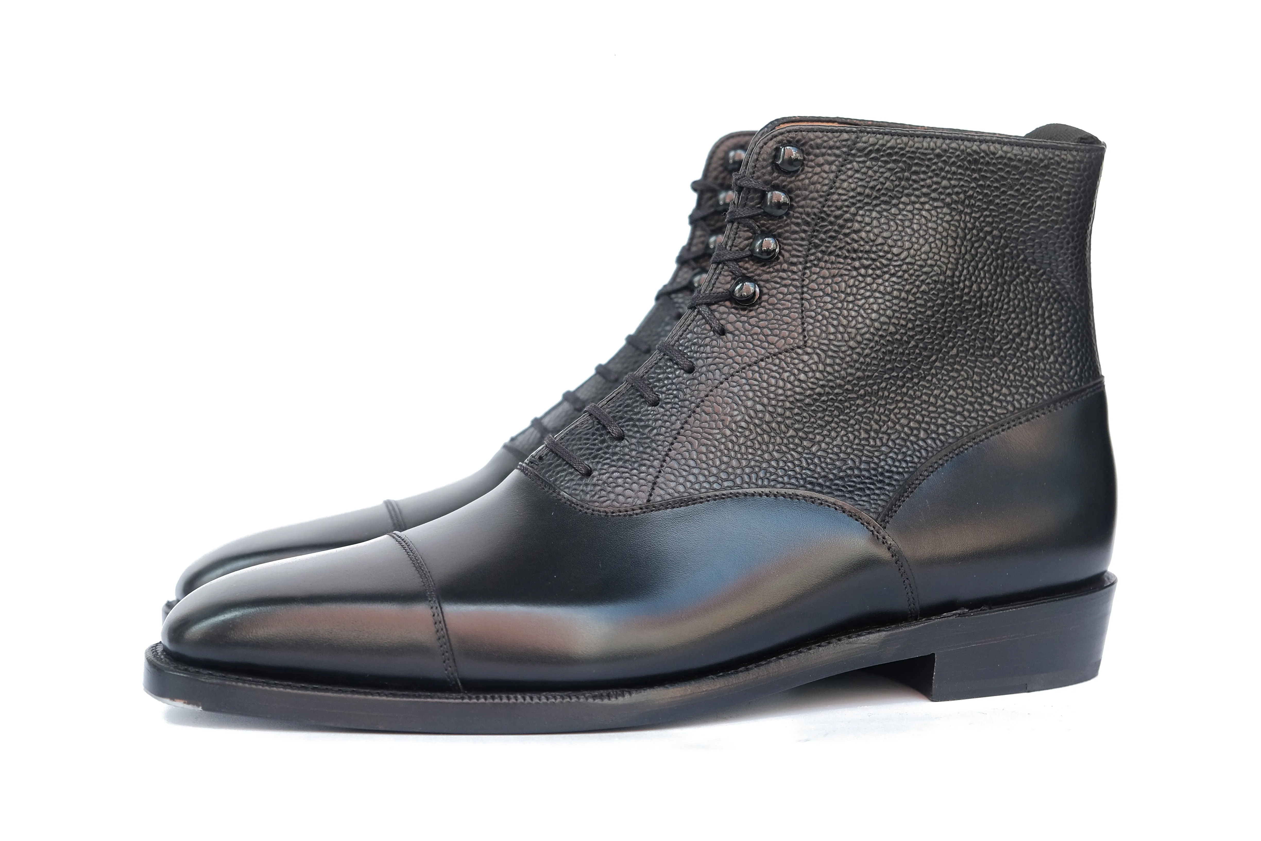 Ashworth - MTO - Black Calf / Black Scotch Grain - MGF Last - Double Leather Sole