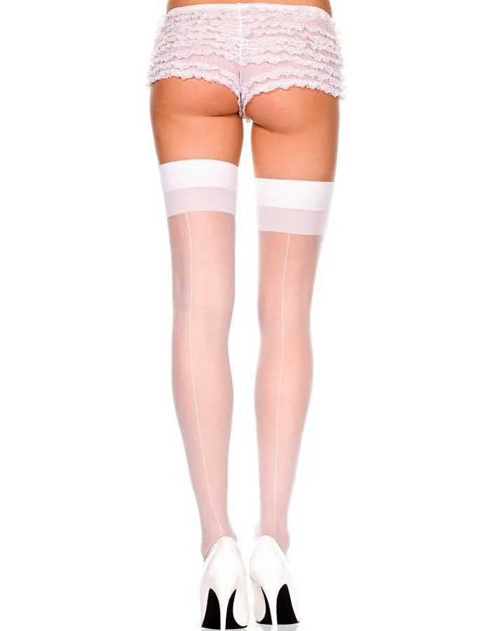 Backseam Sheer Thigh High