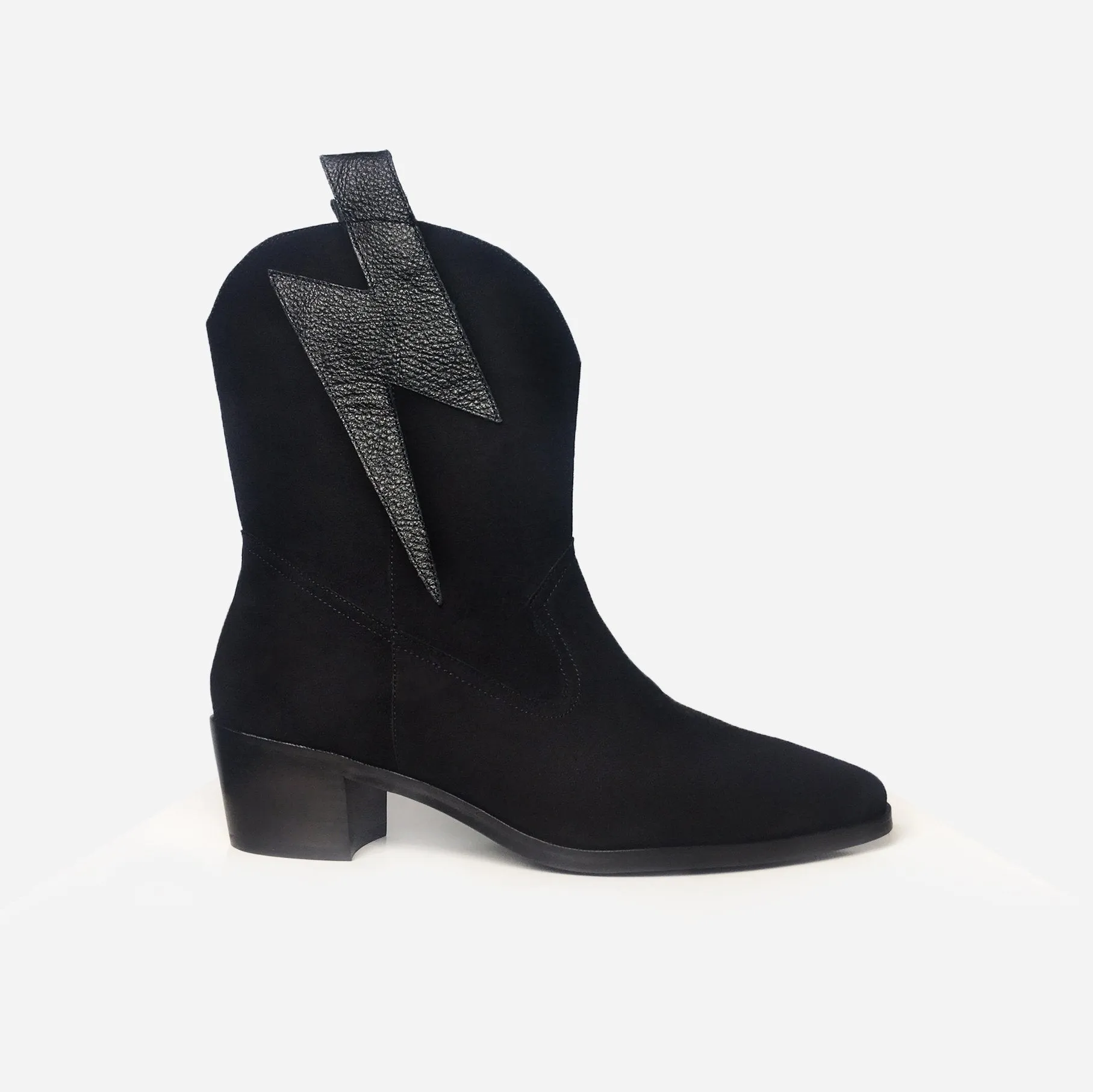 BOLT WESTERN SUEDE BLACK/BLACK - MADE TO ORDER