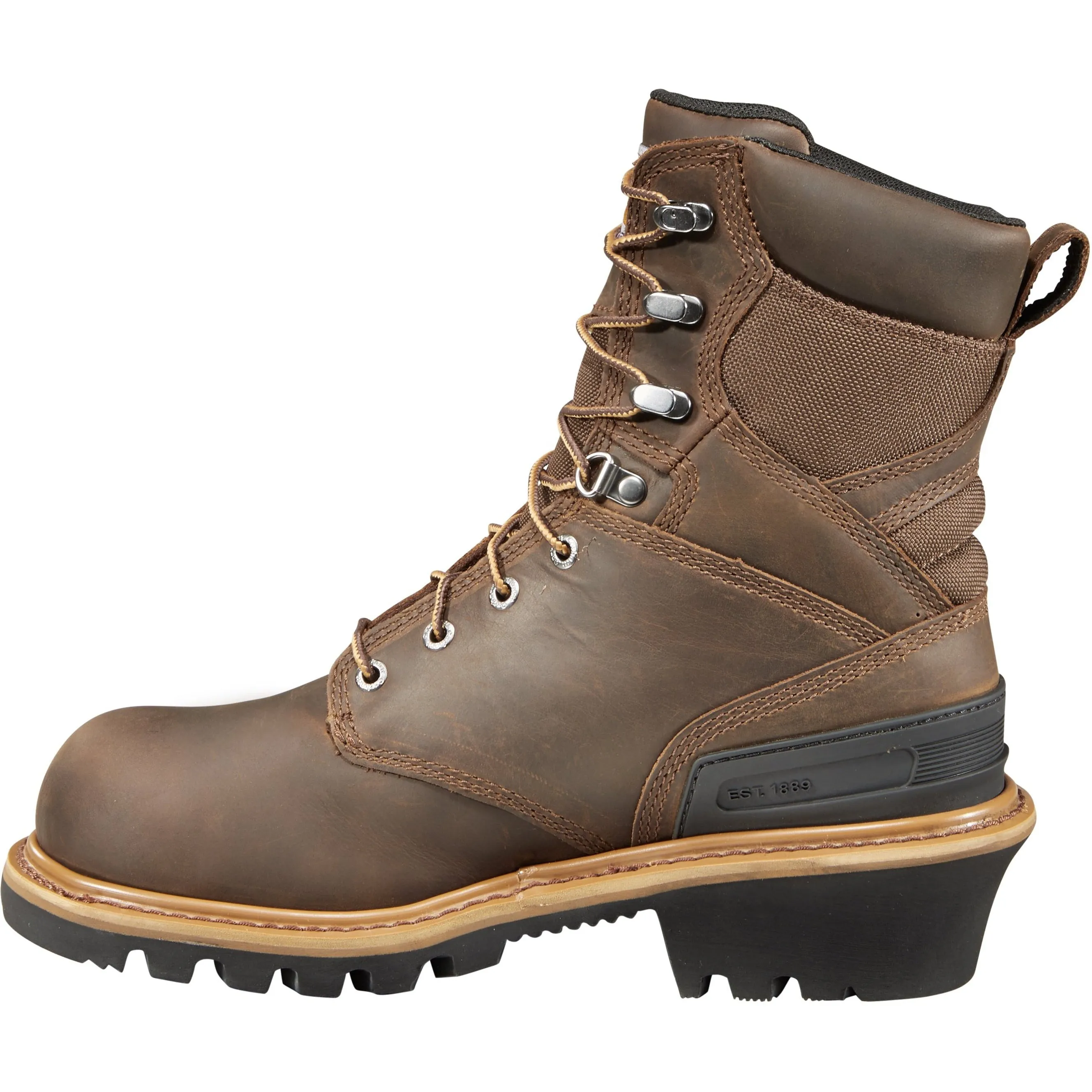 Carhartt Men's 8" Comp Toe WP Ins Climbing Work Boot - Brown - CML8369