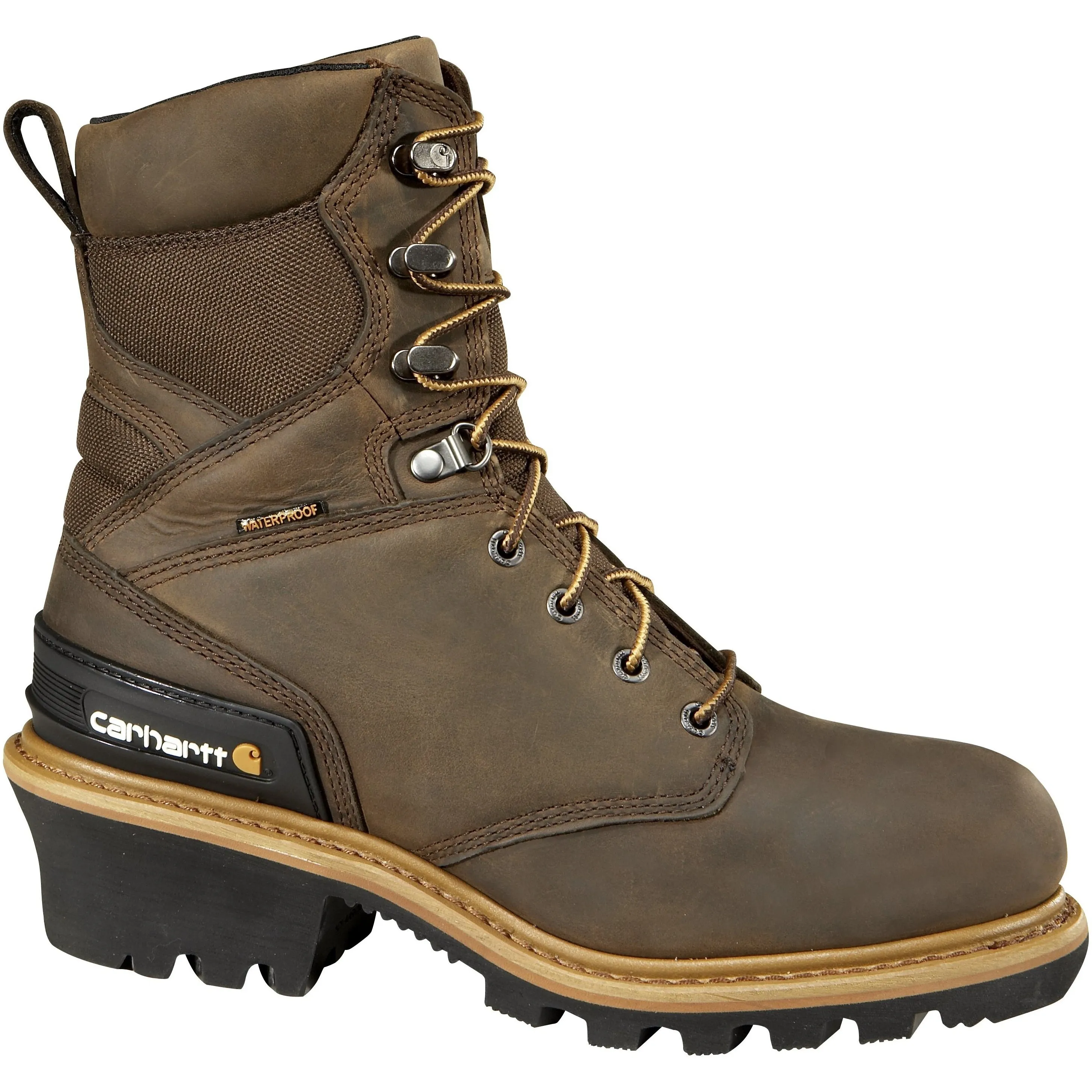 Carhartt Men's 8" Comp Toe WP Ins Climbing Work Boot - Brown - CML8369