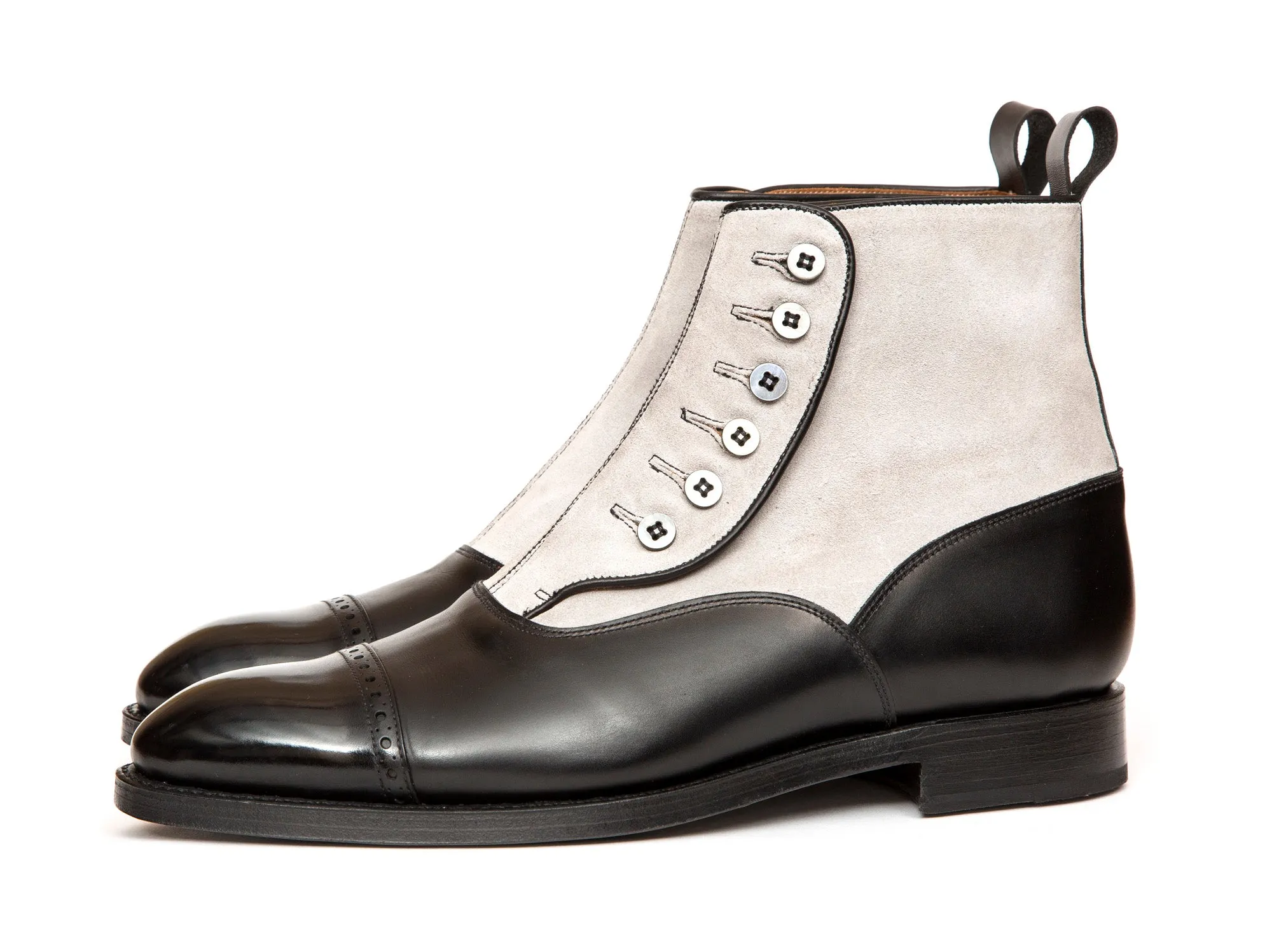 Carkeek - MTO - Black Calf / Pearl Suede - NGT Last - Double Leather Sole