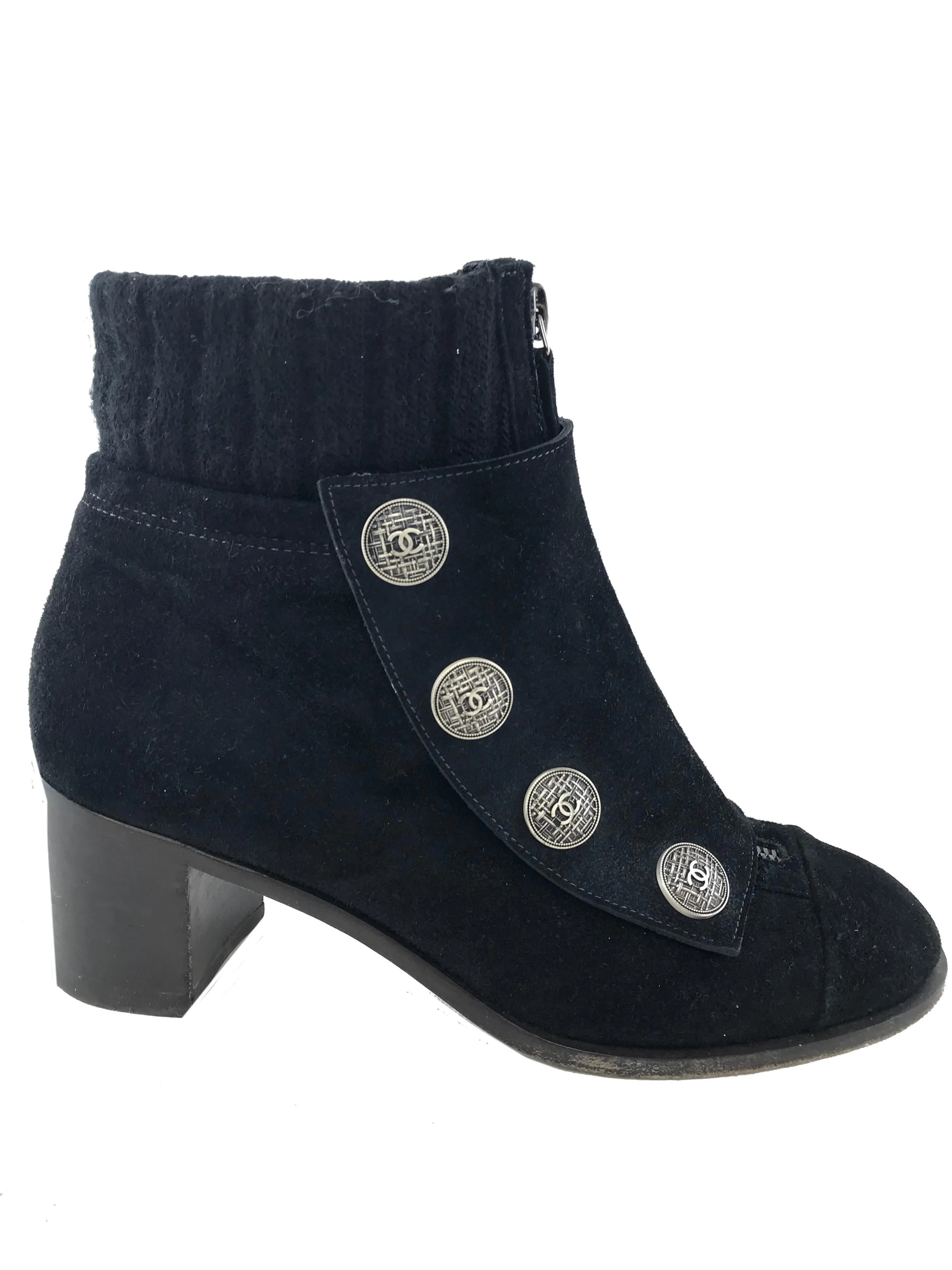 Chanel Paris-Edinburgh CC Ankle Boots Size 6.5