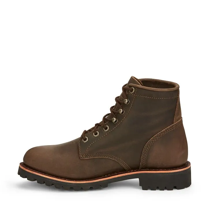 Chippewa Men's Classic 2.0 6" Plain Toe Work Boot - Brown - NC2080