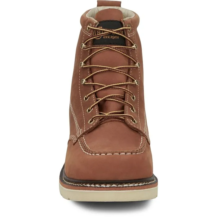 Chippewa Men's Edge Walker 6 Moc Toe Lace Up Work Boot -Tan- ED5312