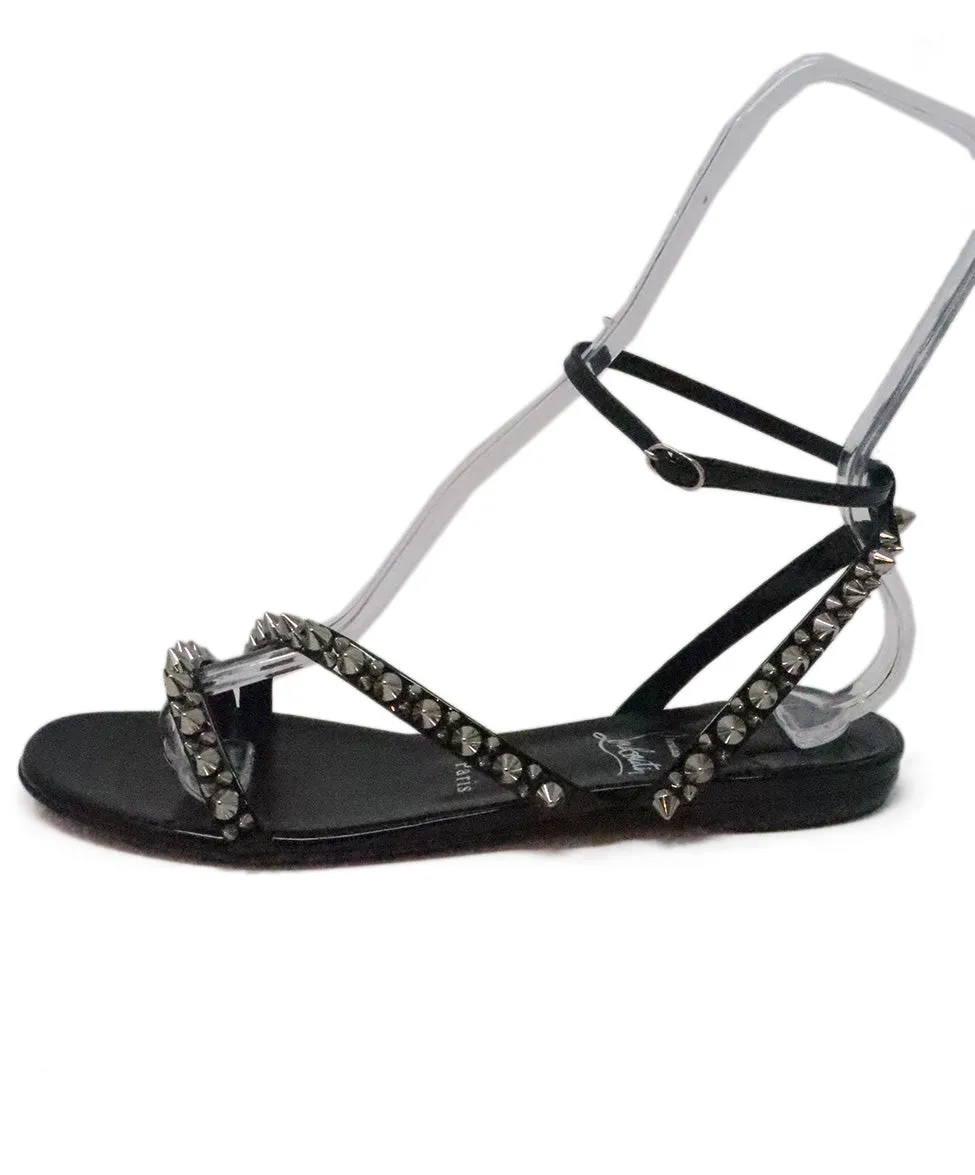 Christian Louboutin Black Studded Sandals sz 10