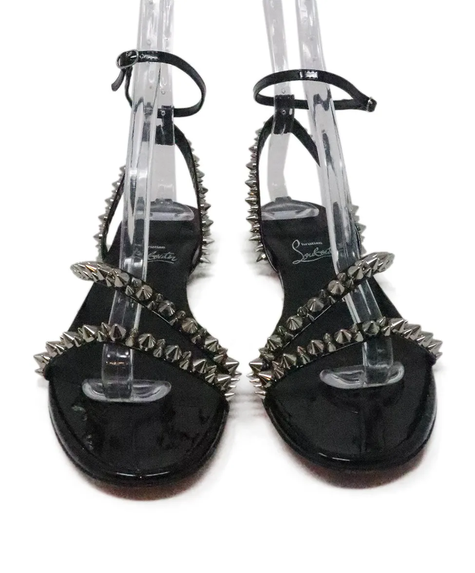 Christian Louboutin Black Studded Sandals sz 10