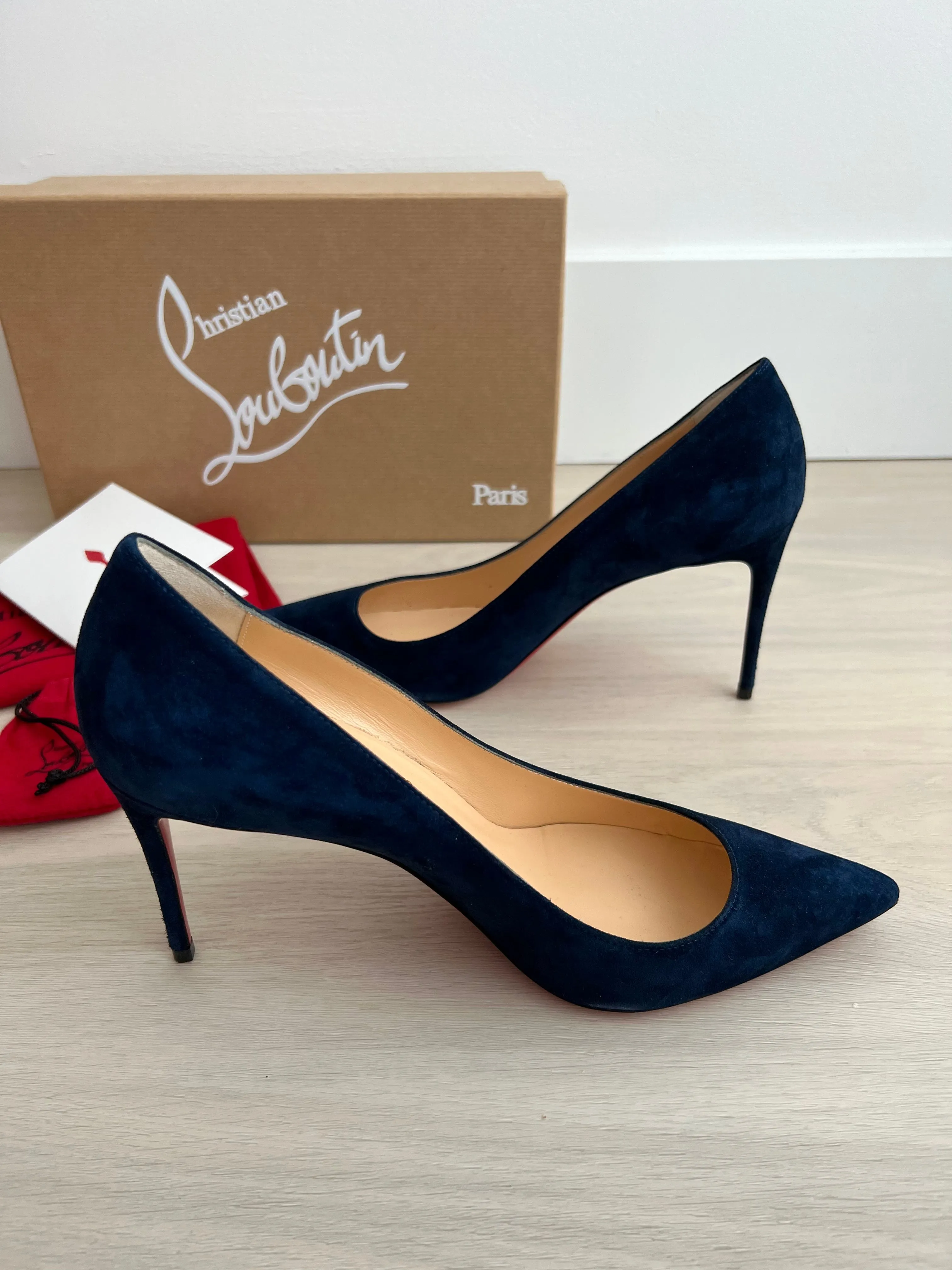 Christian Louboutin Kate 85 Veau Velour Heels