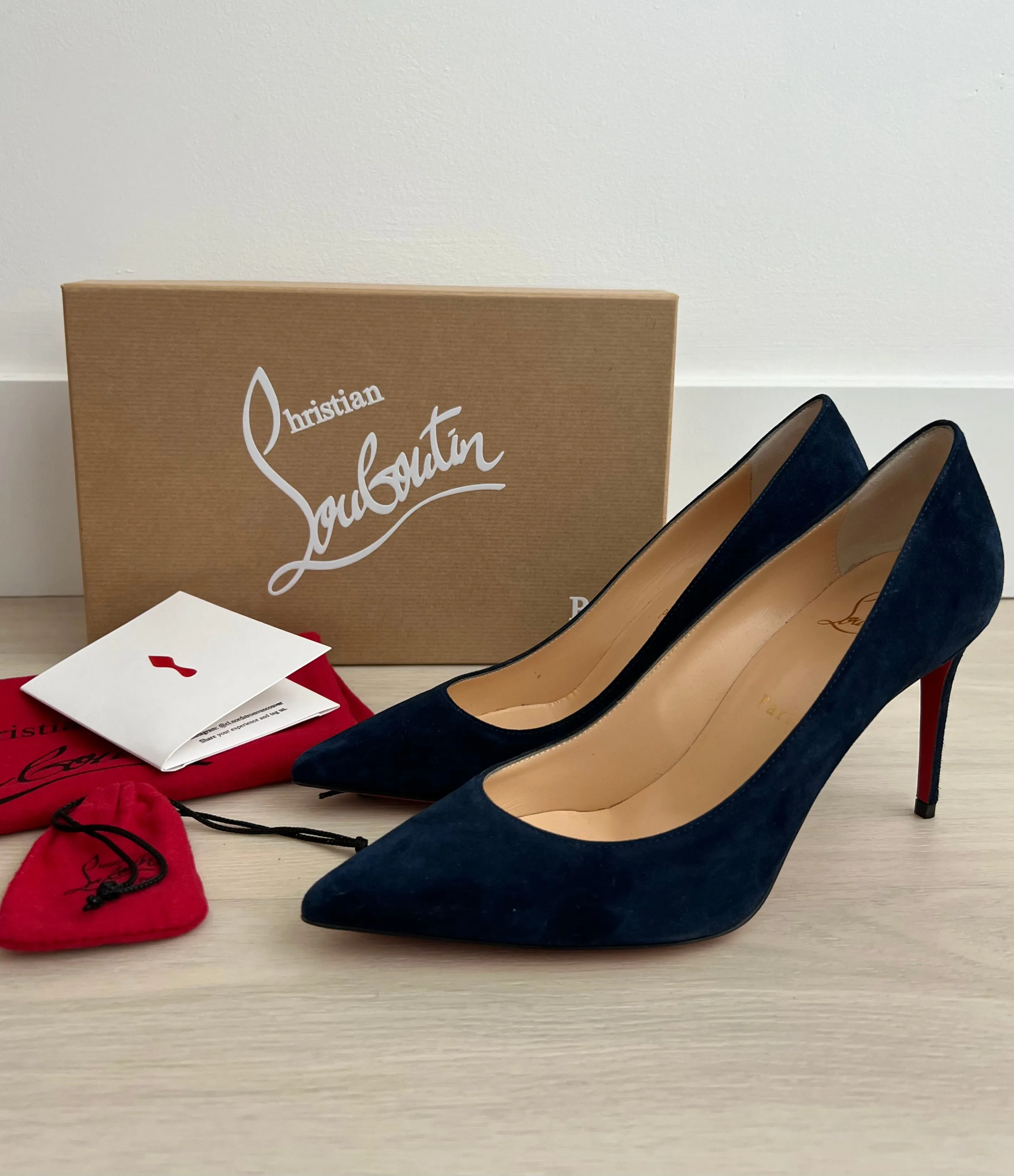 Christian Louboutin Kate 85 Veau Velour Heels