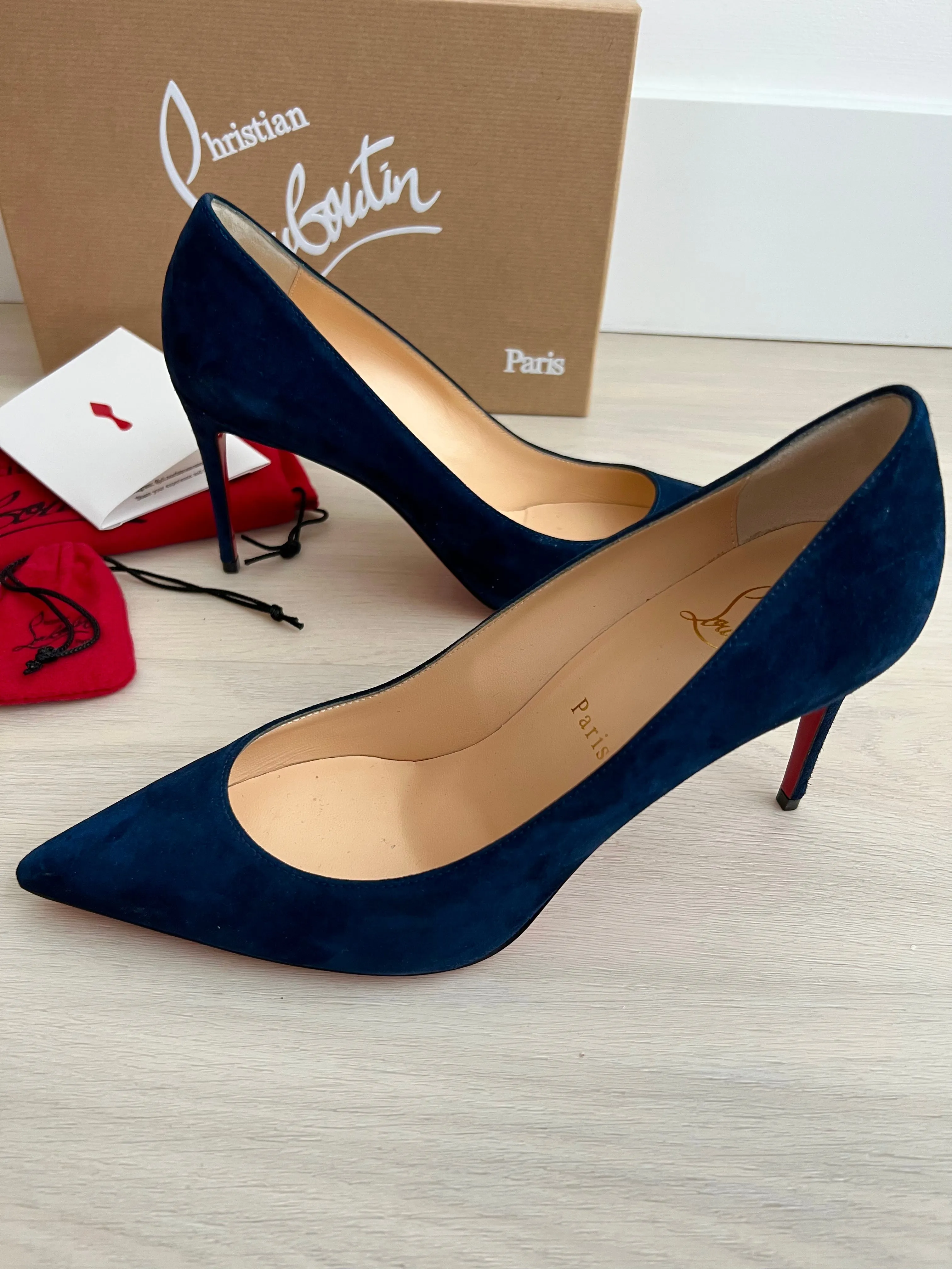 Christian Louboutin Kate 85 Veau Velour Heels