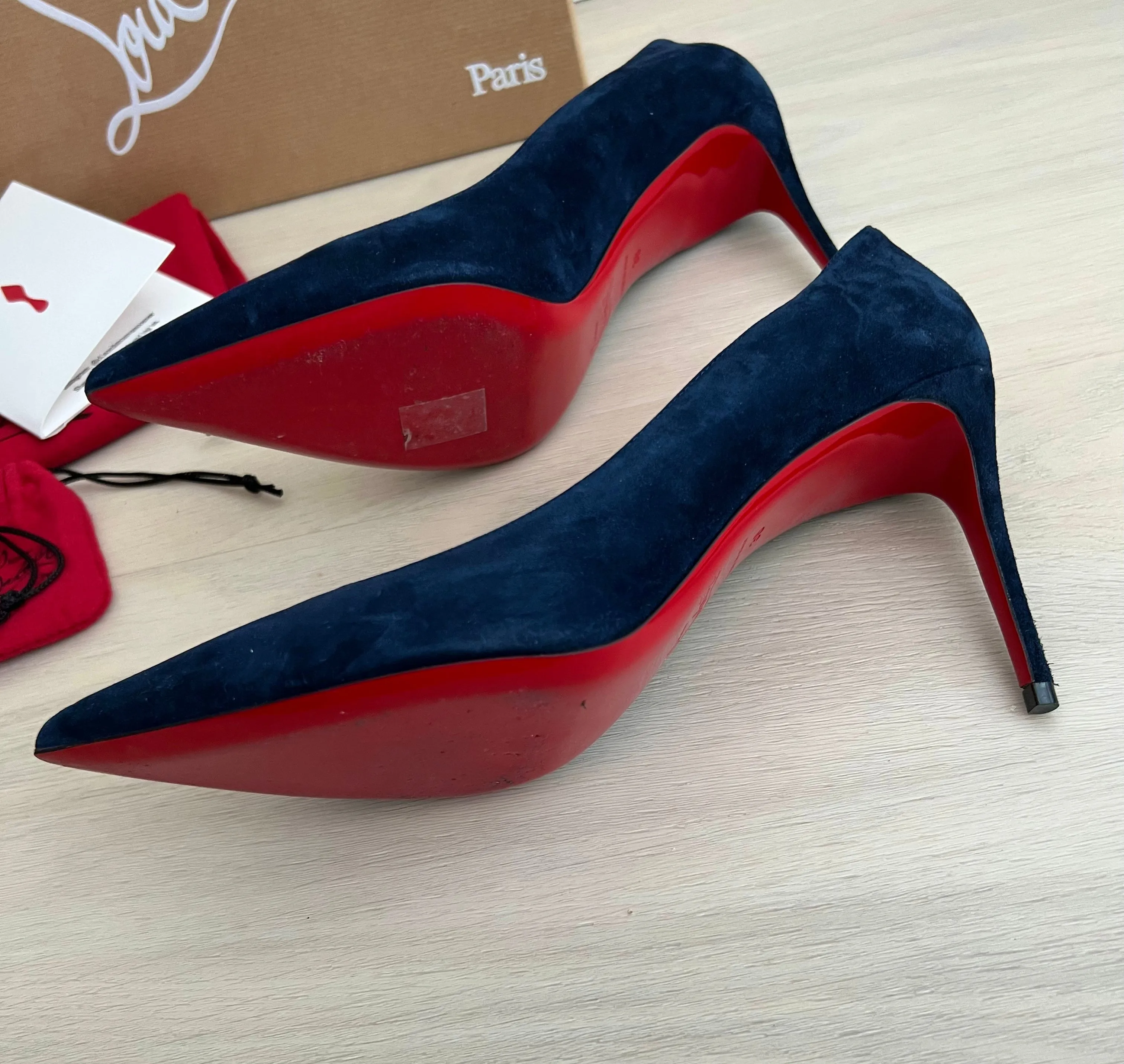 Christian Louboutin Kate 85 Veau Velour Heels