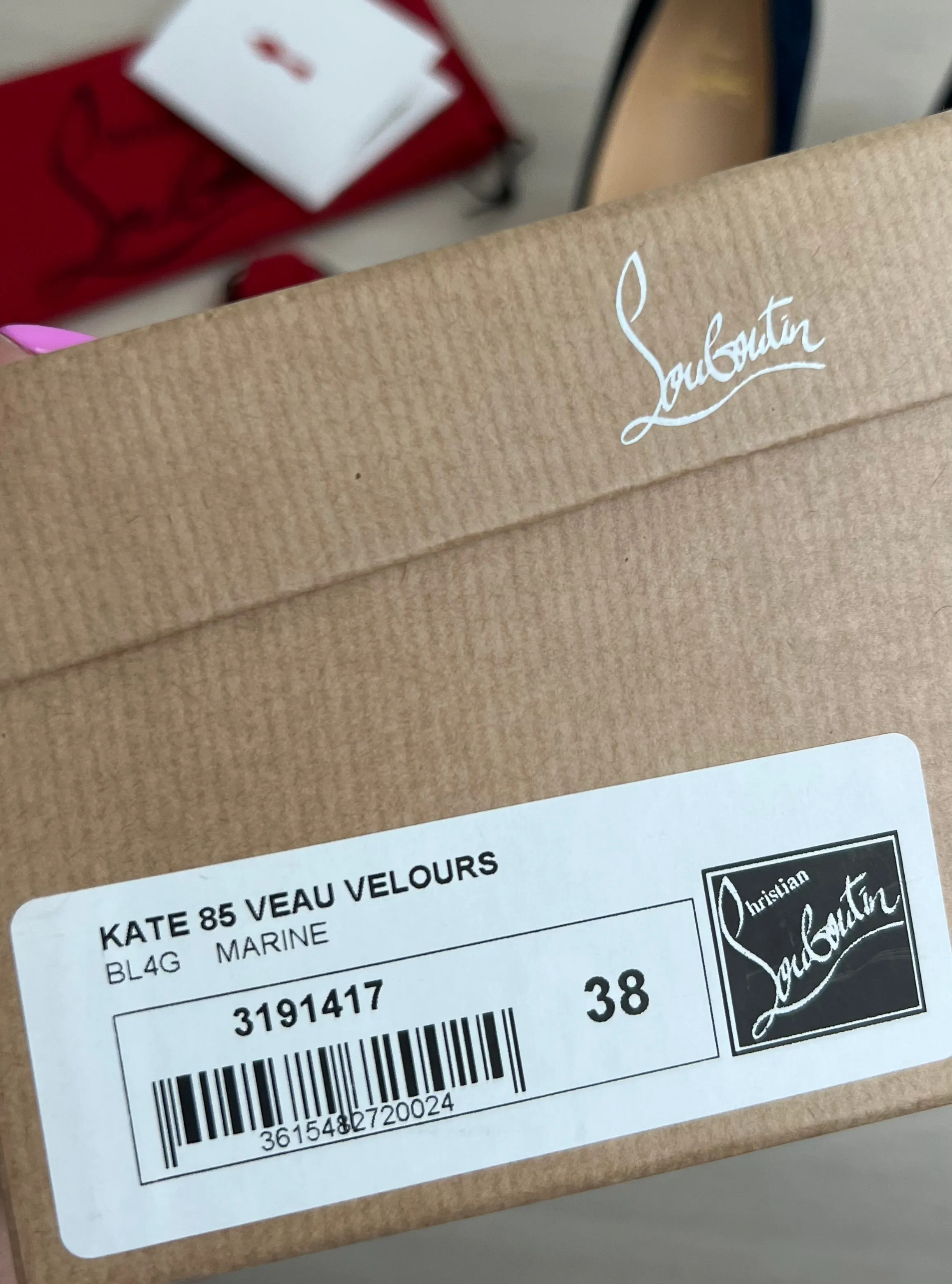 Christian Louboutin Kate 85 Veau Velour Heels