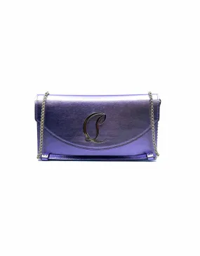 CHRISTIAN LOUBOUTIN Lavender Leather Letters Handbag