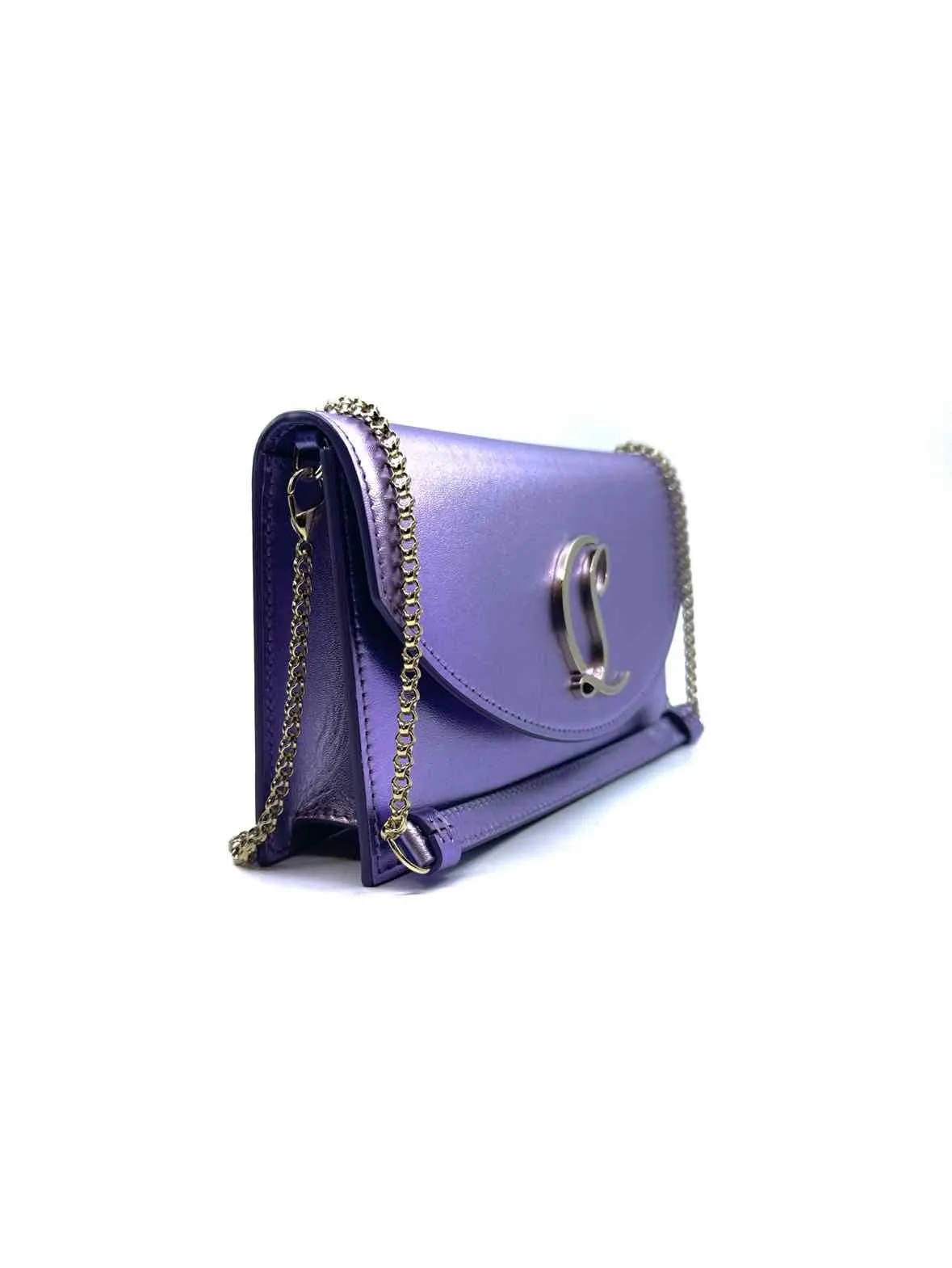 CHRISTIAN LOUBOUTIN Lavender Leather Letters Handbag