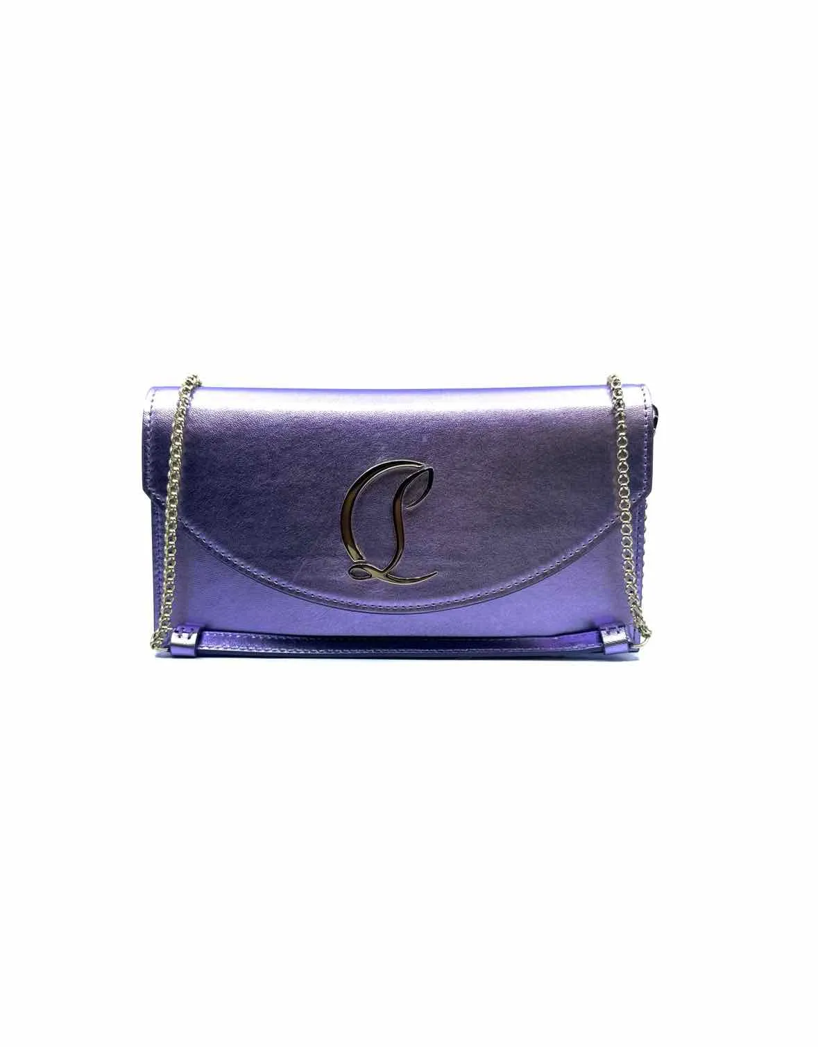 CHRISTIAN LOUBOUTIN Lavender Leather Letters Handbag