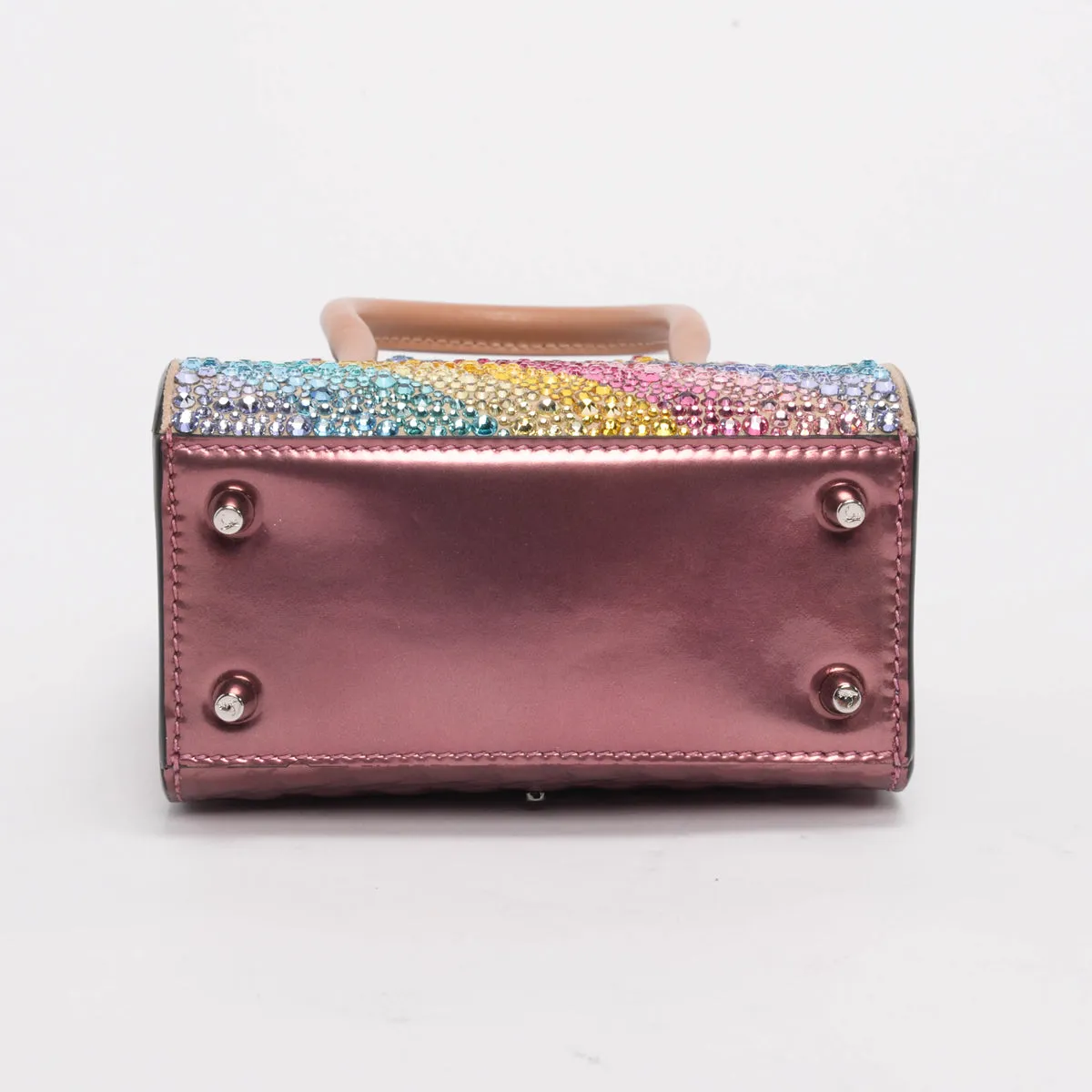 Christian Louboutin Rainbow Strass Crystal Nano Paloma Tote