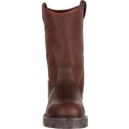 Georgia Men's Homeland Stl Toe WP Wellington Work Boot - Brown - G111