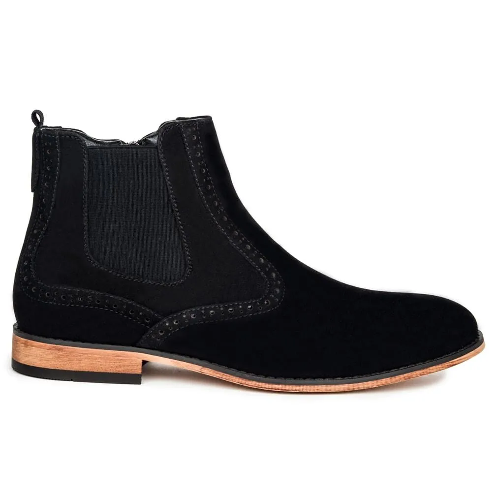 Gino Vitale Men's Lounge Chelsea Boots with Zip