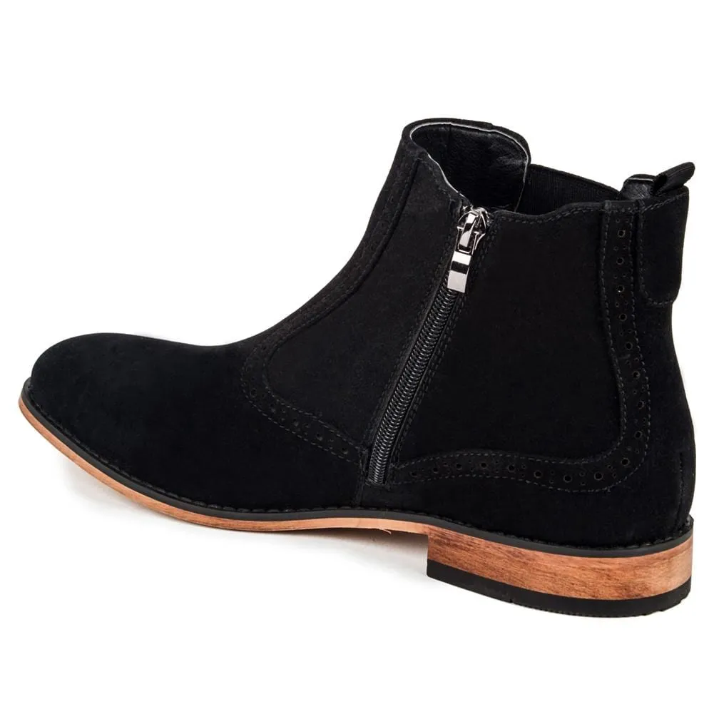 Gino Vitale Men's Lounge Chelsea Boots with Zip