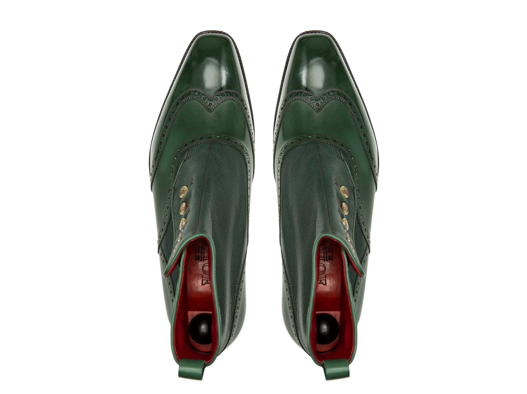 Grandview - MTO - Forest Green Calf / Dark Green Soft Grain - MGF Last - Single Leather Sole