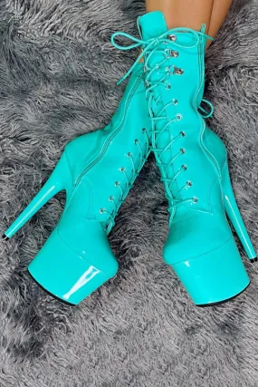 Hella Heels LipKit 7inch Boots - Minted