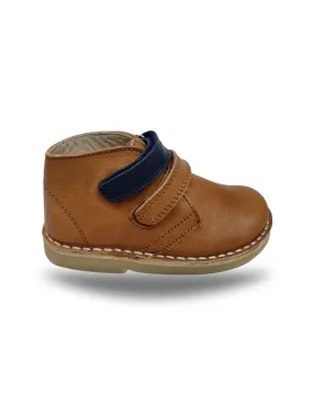 Infant Boys Boots Petasil Tan/Blue Double Strap Kimmy 21760 sale