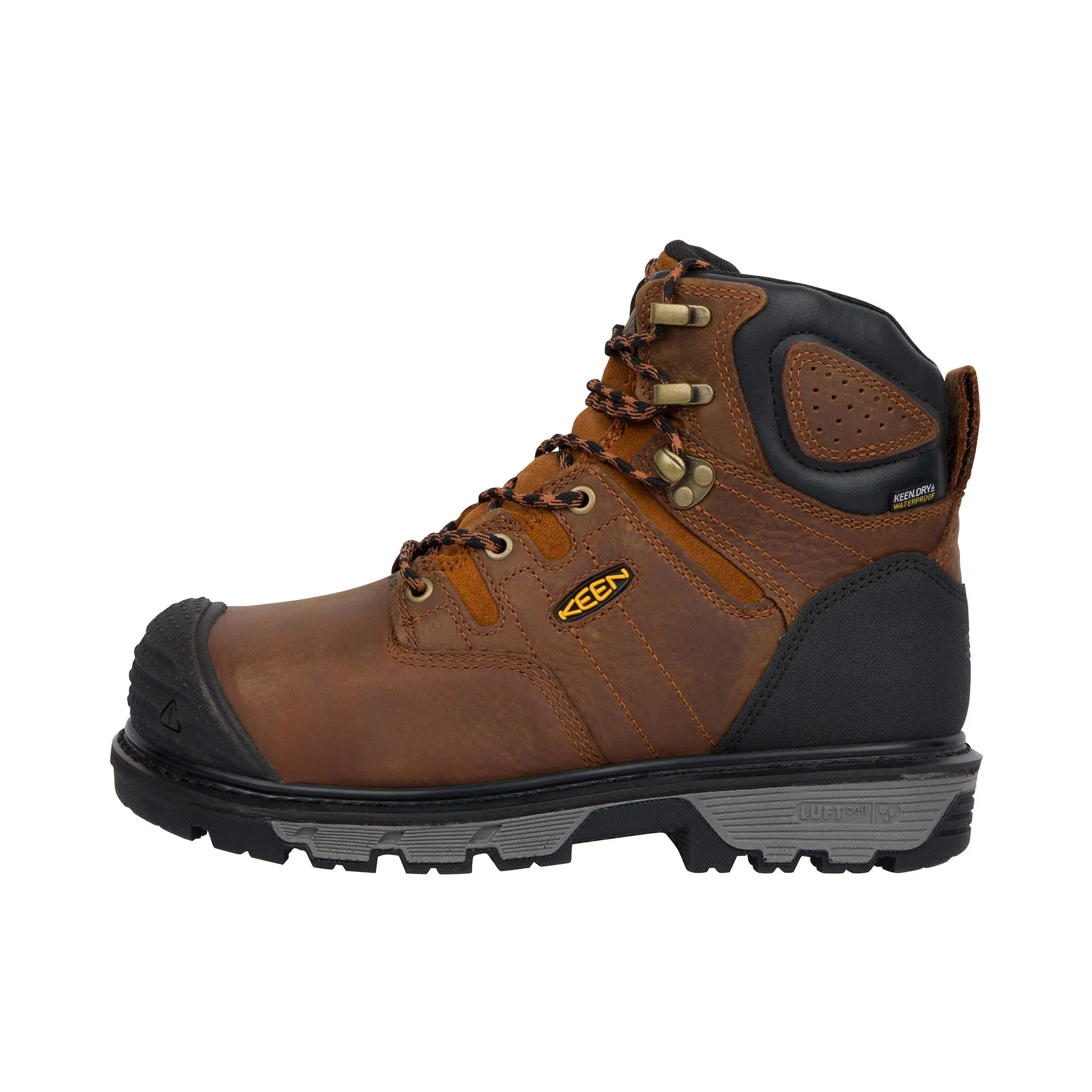 Keen Utility Camden 6 Inch Carbon Toe Brown Black