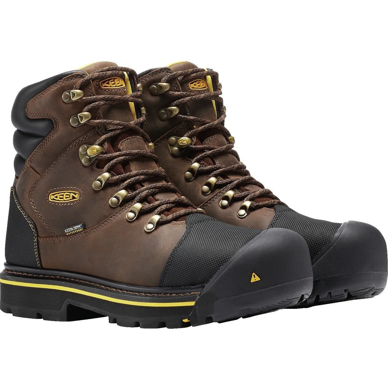 Keen Utility Men's Milwaukee Steel Toe WP Work Boots - Brown - 1009174