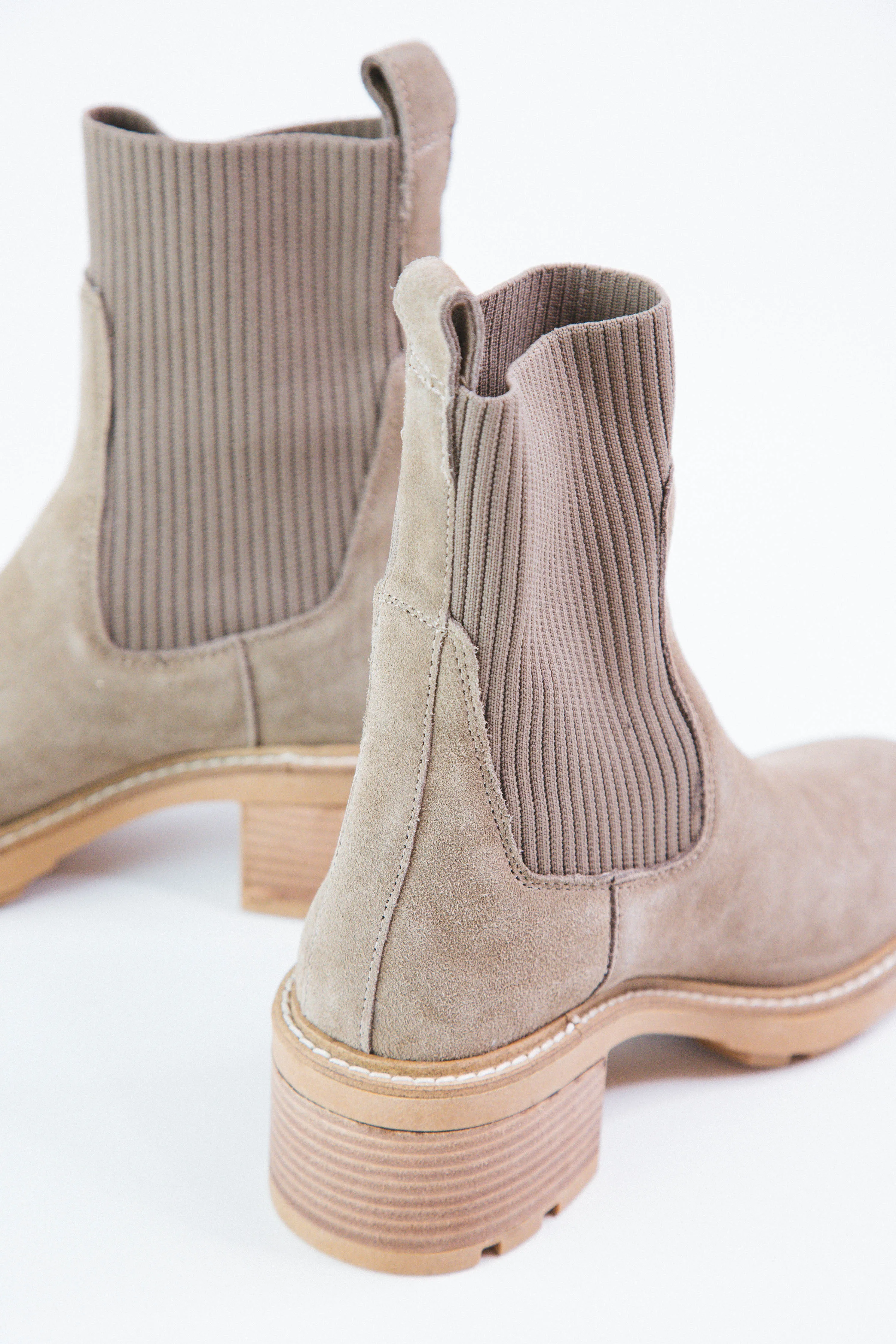 Kiley Pull On Chelsea Boot, Taupe Suede | Steve Madden