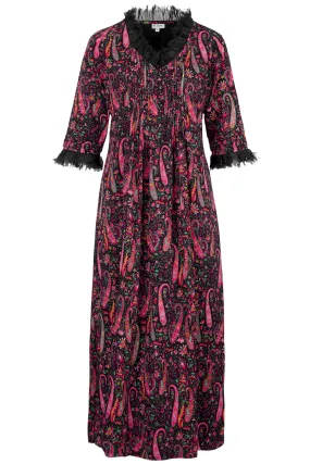 Lola Dress In Black Paisley