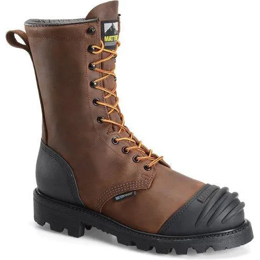 Mens Matterhorn 10 Copper Steel Toe Waterproof Metguard Work Boot - Made in USA