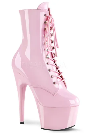 Pleaser USA Adore-1020 7inch Pleaser Boots - Patent Baby Pink