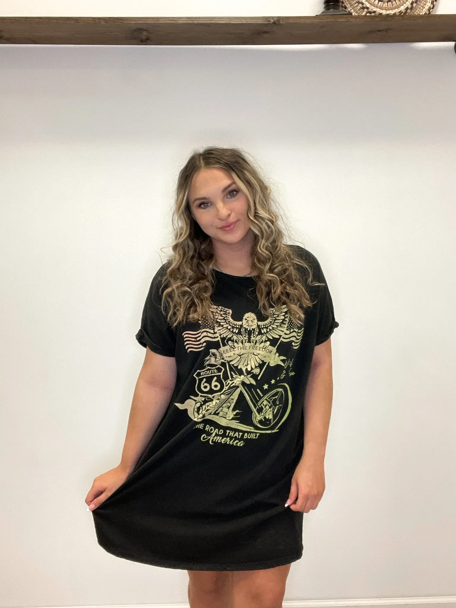 Road That Built America Tee Dress