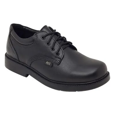 ROC BOOTS JUNIOR JUNO LACE UP TRIPLE BLACK LEATHER SCHOOL SHOE