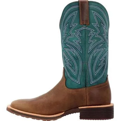 Rocky Men's Tall Oaks 12 ST Slip Resist Western Work Boot -Teal- RKW0406