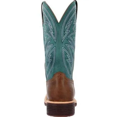 Rocky Men's Tall Oaks 12 ST Slip Resist Western Work Boot -Teal- RKW0406