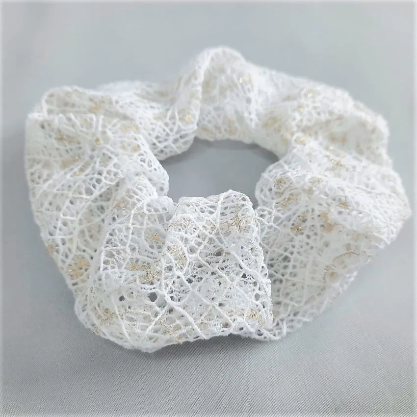 Scrunchie | Snow Stars | White