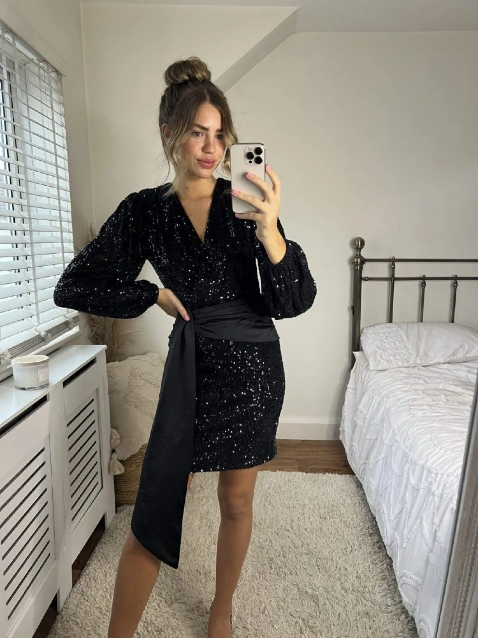 Slaytwins Daphne Sequin Wrap Dress