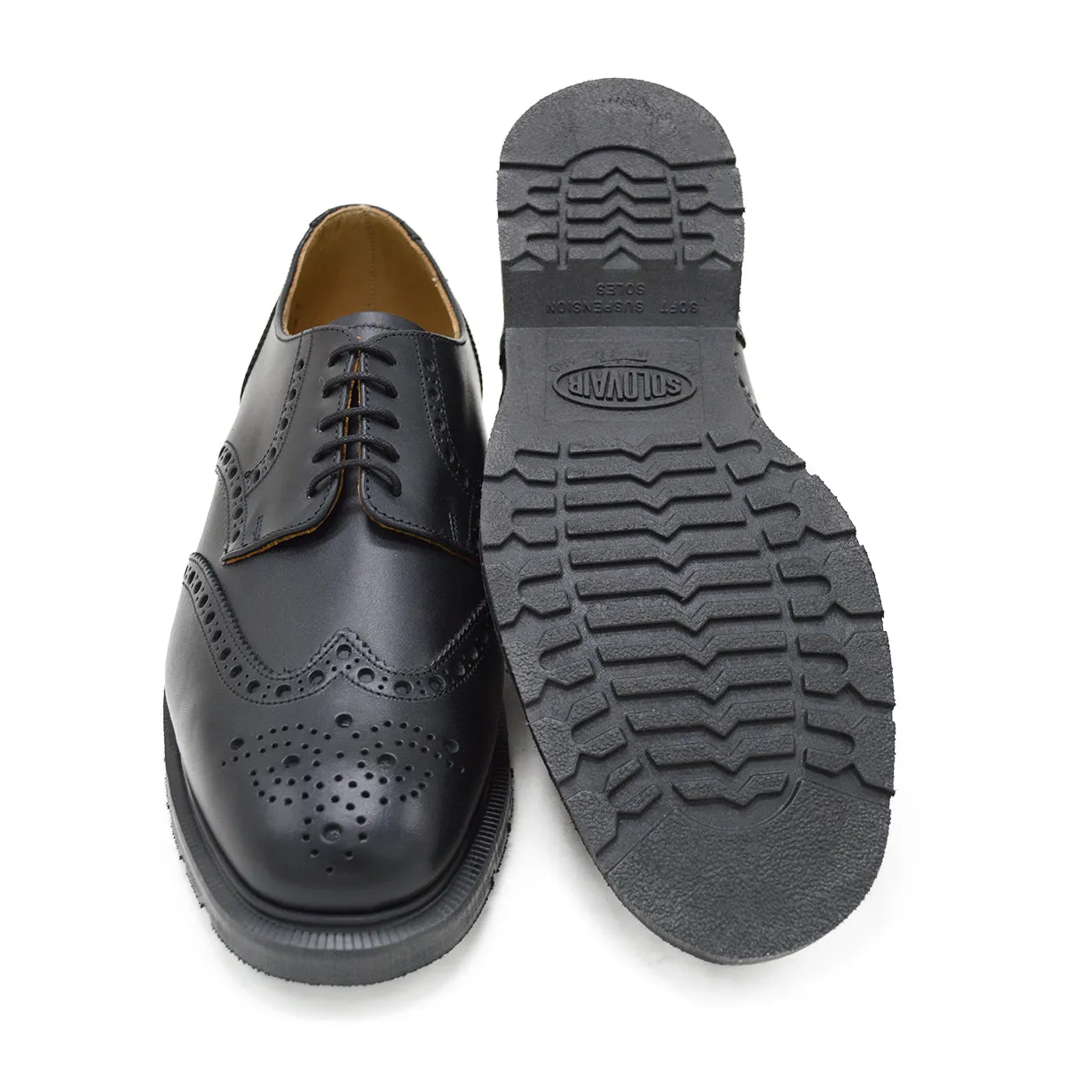 SOLOVAIR Premium Gibson Brogue Shoe -Black