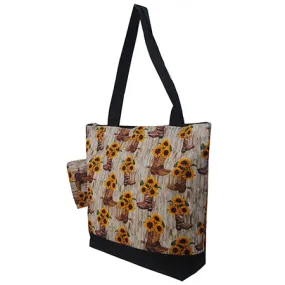 Sunflower Cowgirl Boots NGIL Canvas Tote Bag