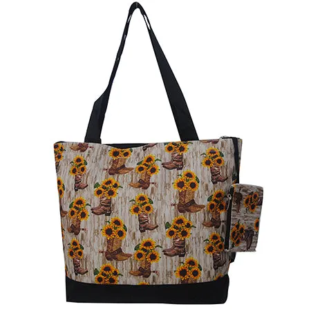 Sunflower Cowgirl Boots NGIL Canvas Tote Bag