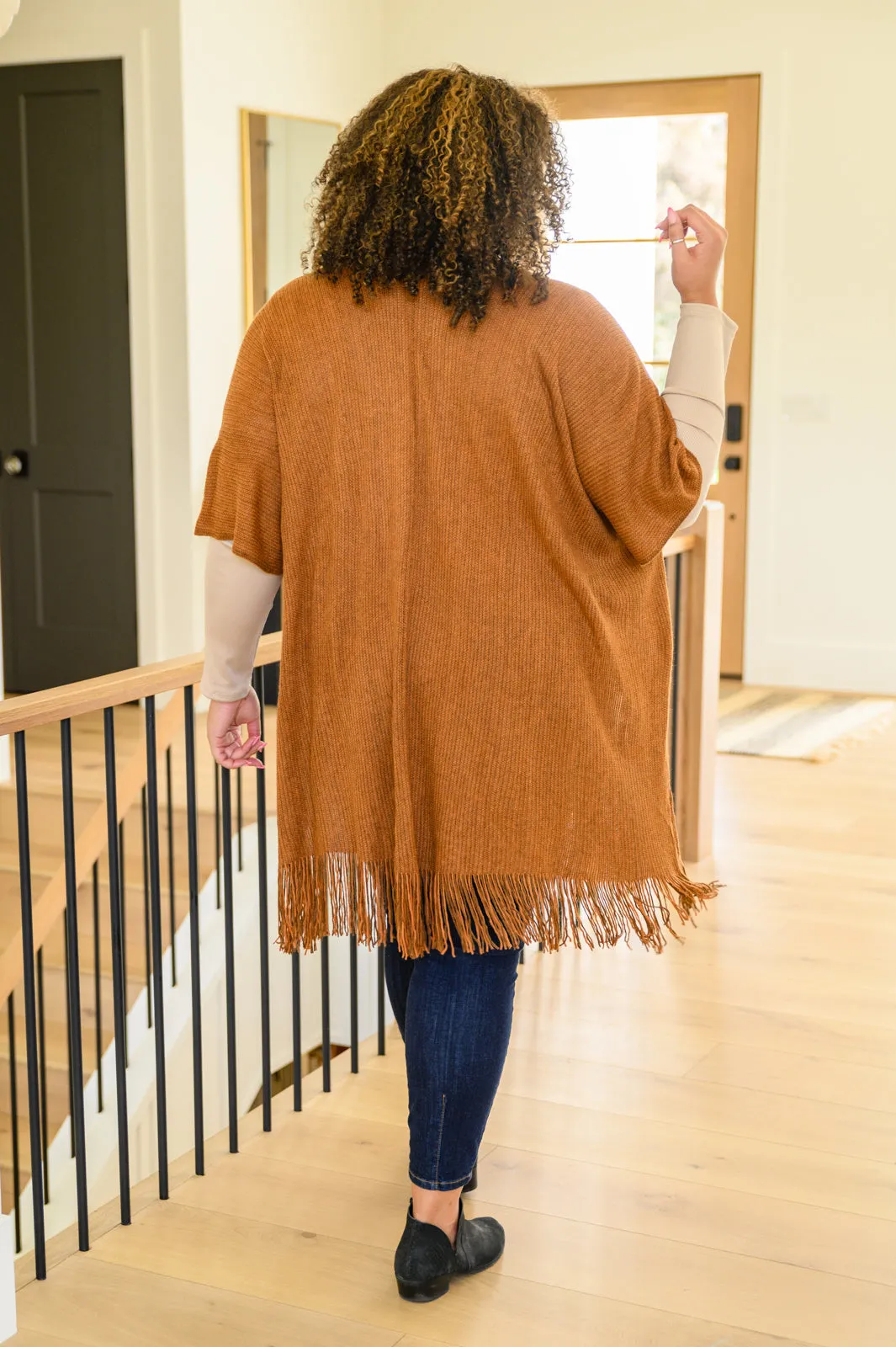 Tell My Story Rib Knit Kimono In Camel