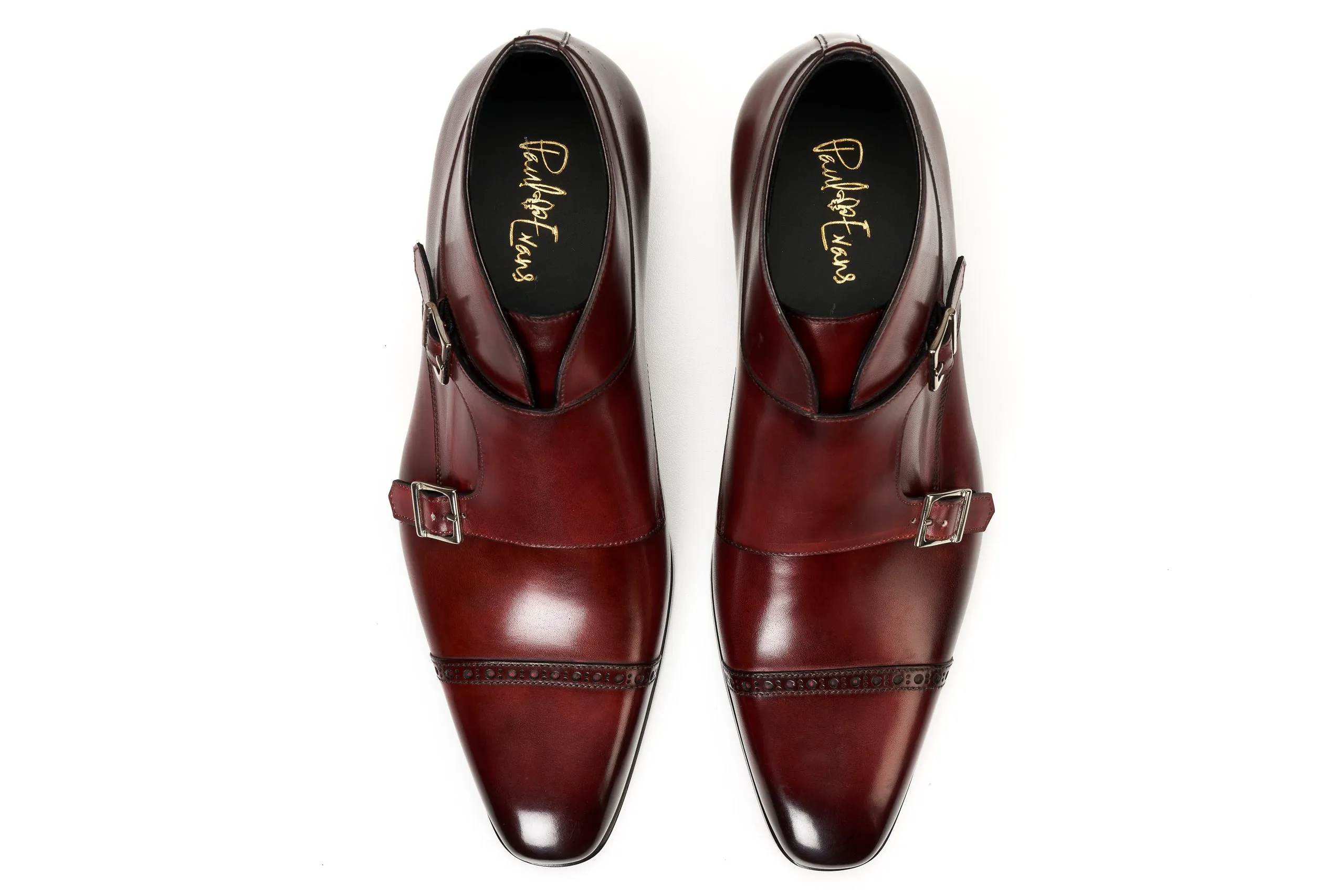 The Heston Double Monk Strap Boot - Oxblood