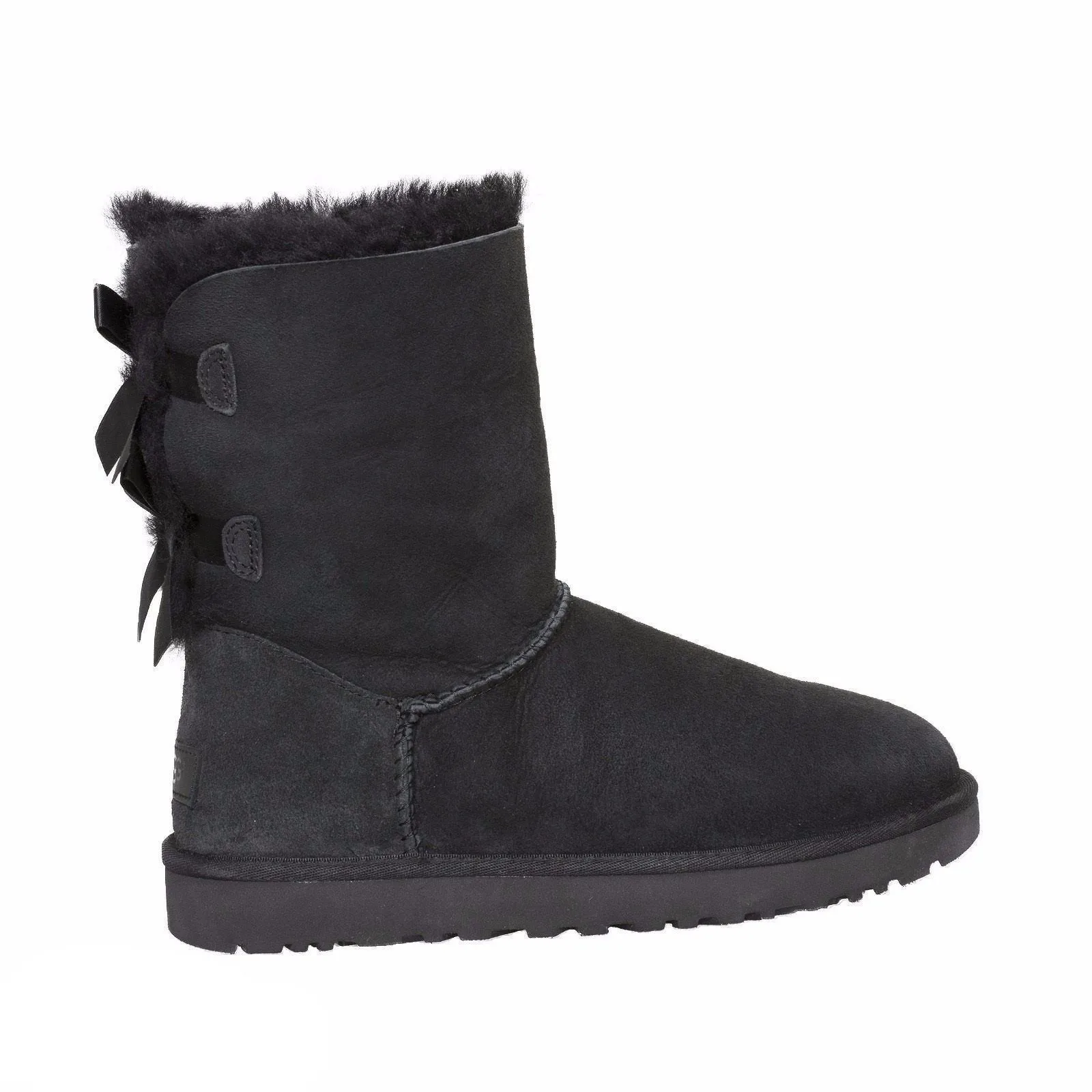 UGG Bailey Bow II Black Boots - Youth / Toddler