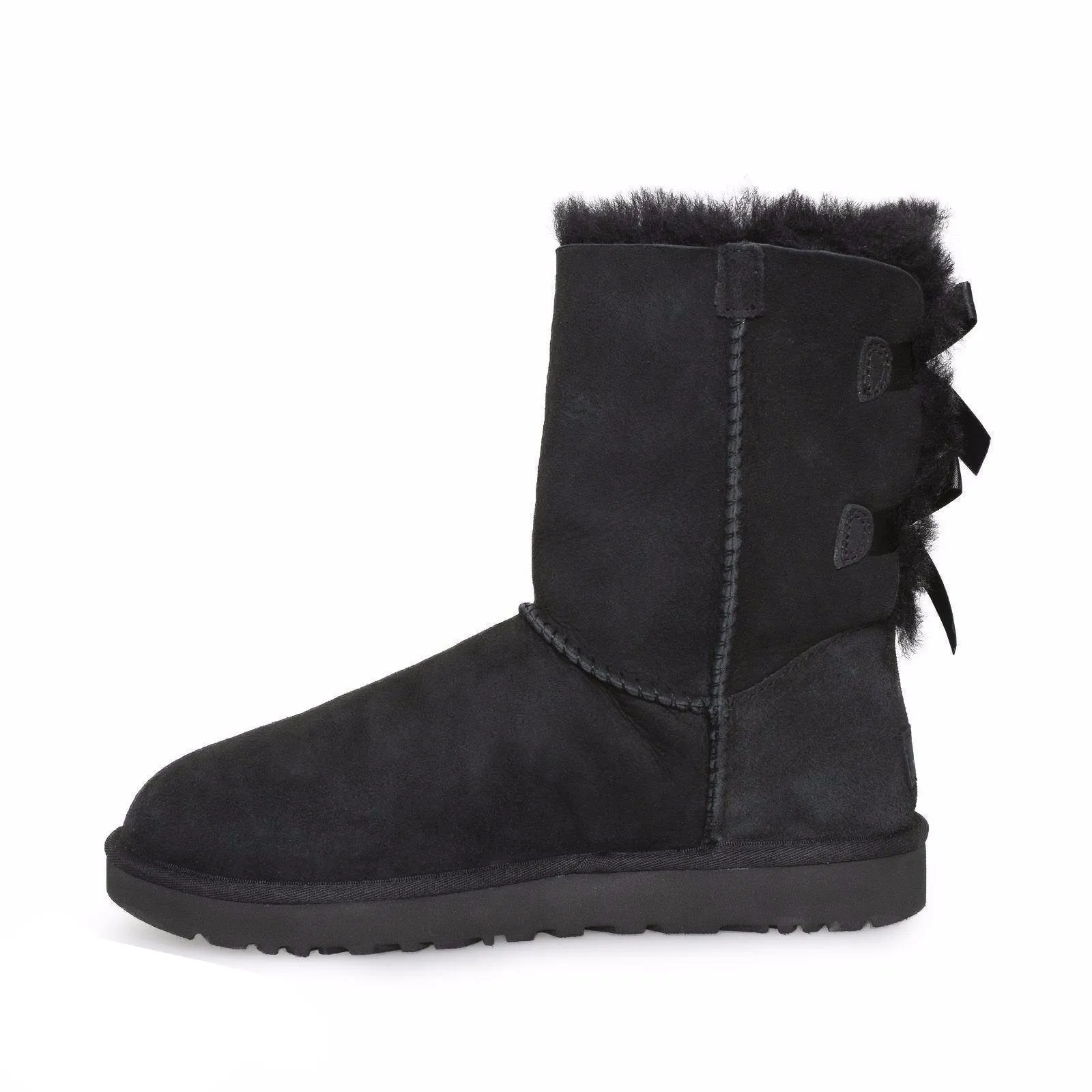 UGG Bailey Bow II Black Boots - Youth / Toddler