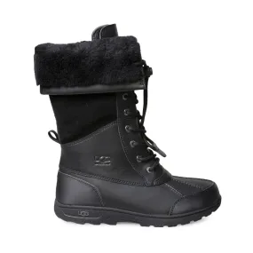 UGG Butte II Toggle Tall Black Boots - Youth